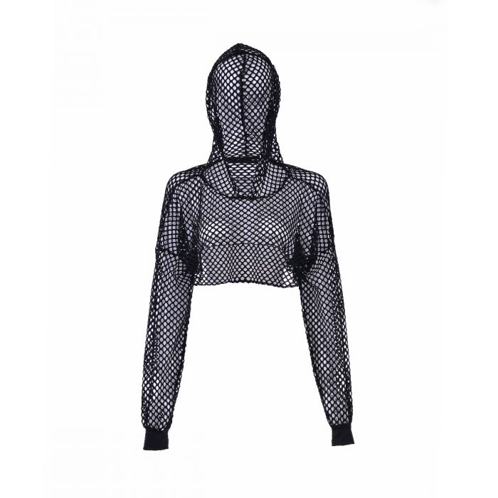 hooded mesh top