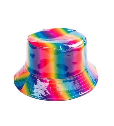 shiny bucket hat