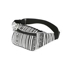 black and white bum bag